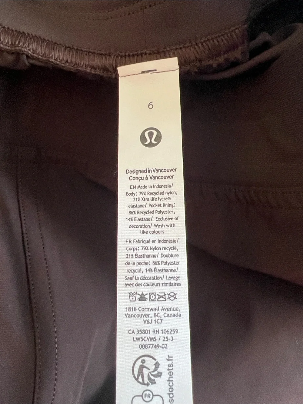 Lululemon Sequoia Brown Adapted State HR Joggers Size 6 NWT
